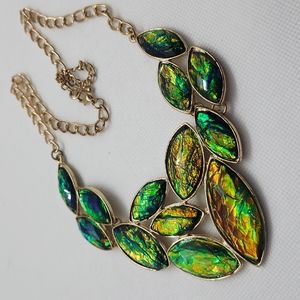 Vintage Statement Collar Necklace in Rich Earth Tones